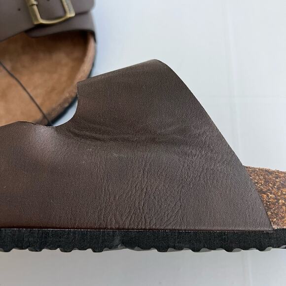 New Nautica Triun Men's Double Buckle Slide Comfort Sandal Waterproof Brown - Picture 8 of 9